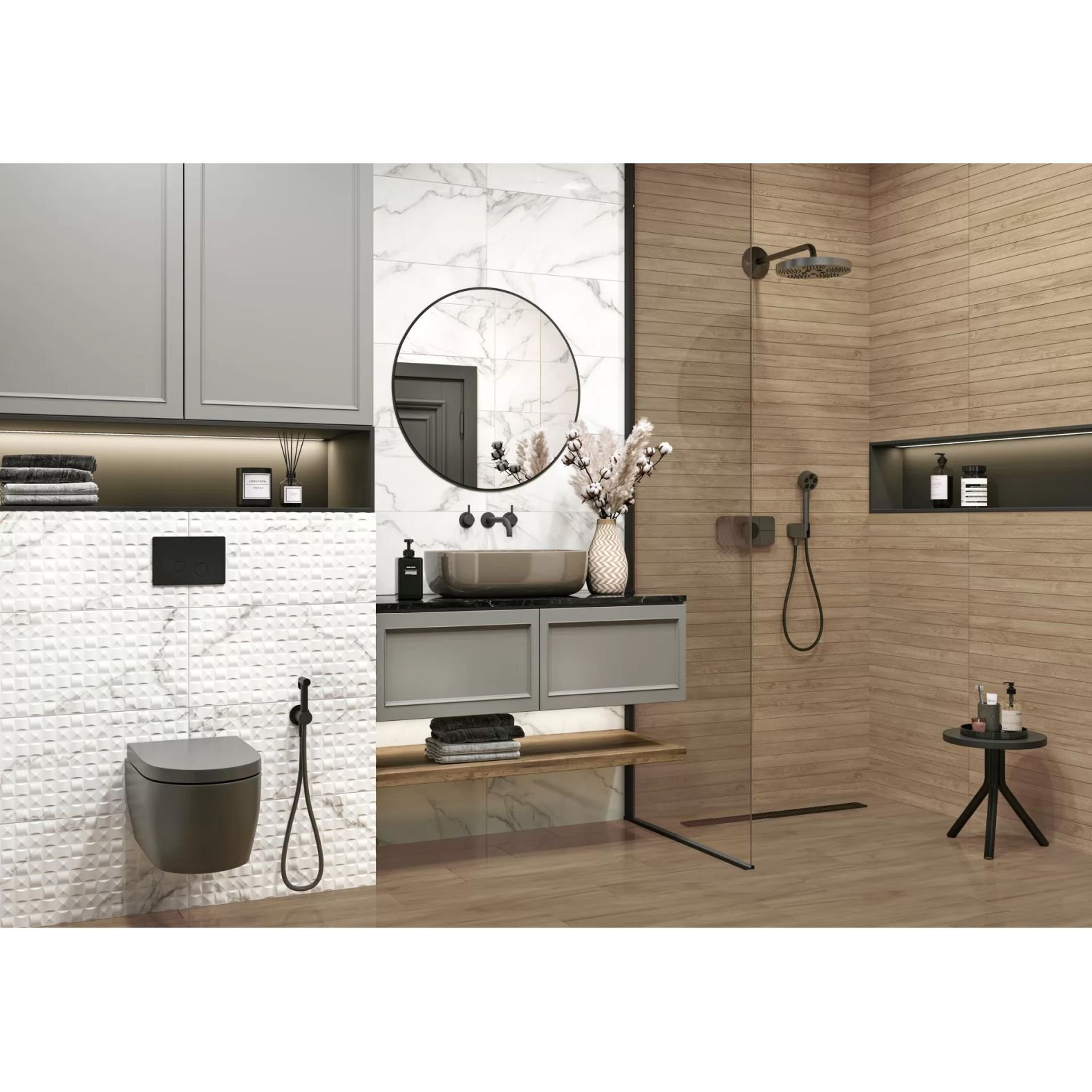 Плитка настенная New Trend (Нью Тренд) Aurea Relief 30х60х0,9 см WT36AUU15