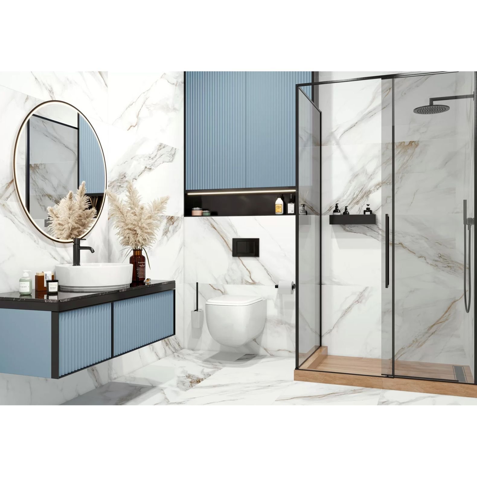Керамогранит New Trend (Нью Тренд) Calacatta Andrea матовый карвинг 30х60 см D30019M