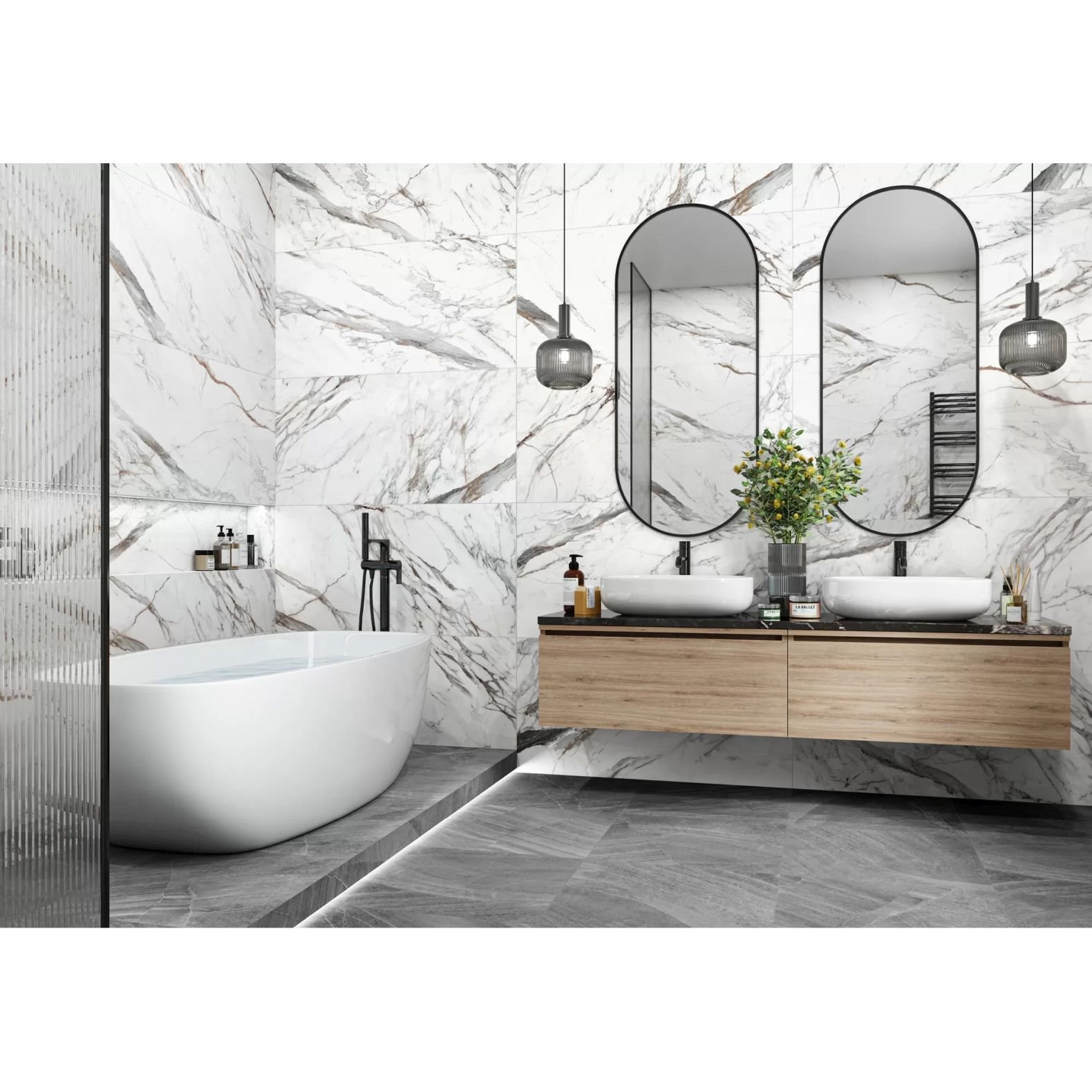 Керамогранит New Trend (Нью Тренд) Carrara Cersei матовый карвинг 30х60 см D30020M