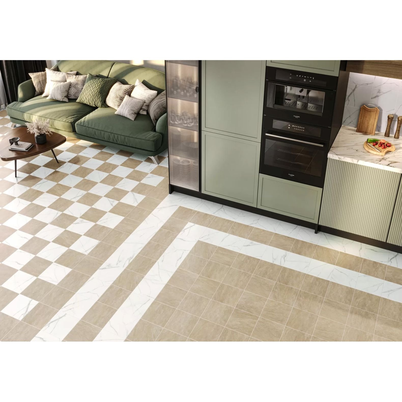 Керамогранит New Trend (Нью Тренд) Design Stone Marfil матовый 20х20х0,8 см GP2020DNS11