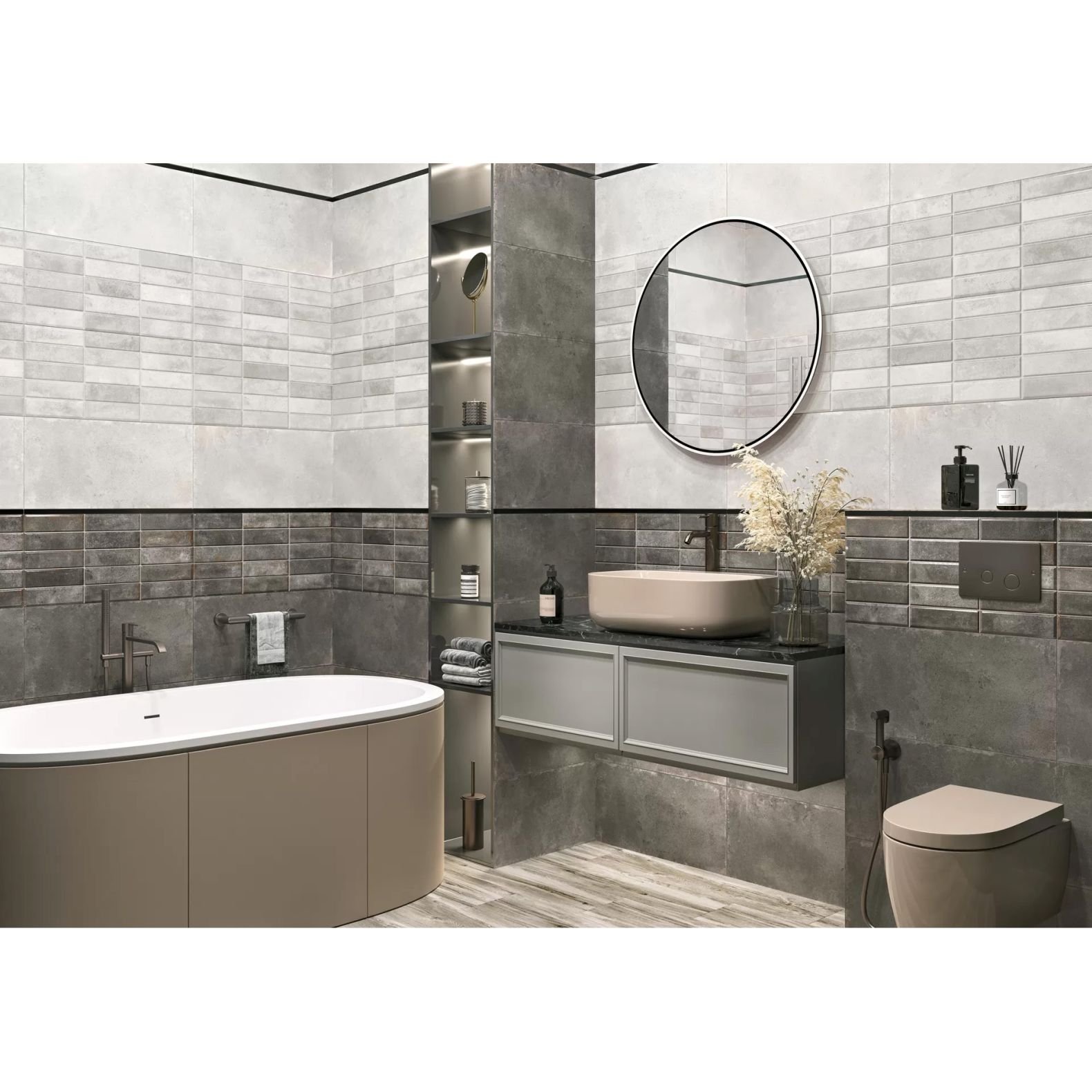 Плитка настенная New Trend (Нью Тренд) Elbrus Brick Crema 300х600х9 WT36ELR11