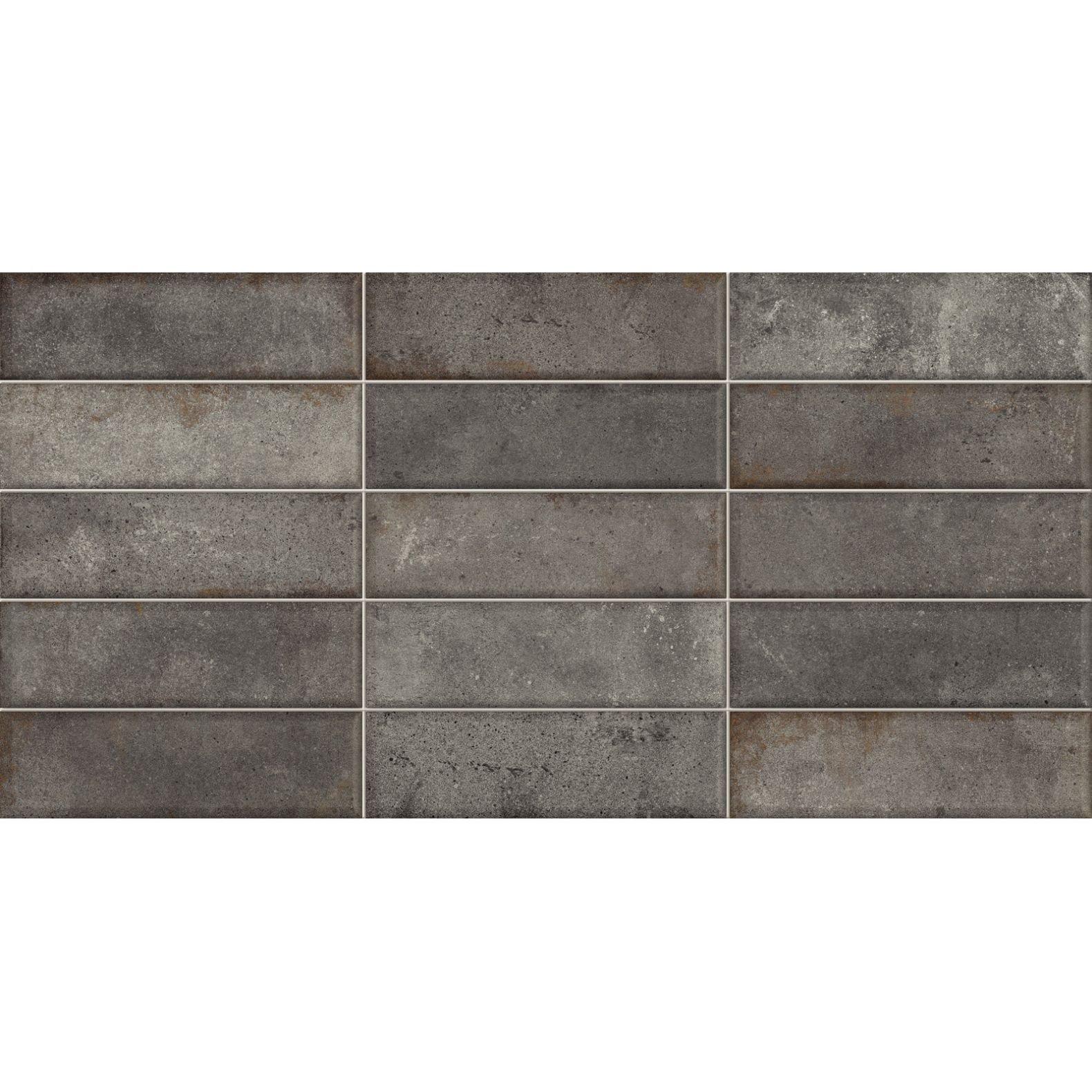 Плитка настенная New Trend (Нью Тренд) Elbrus Brick Graphite 300х600х9 WT36ELR17