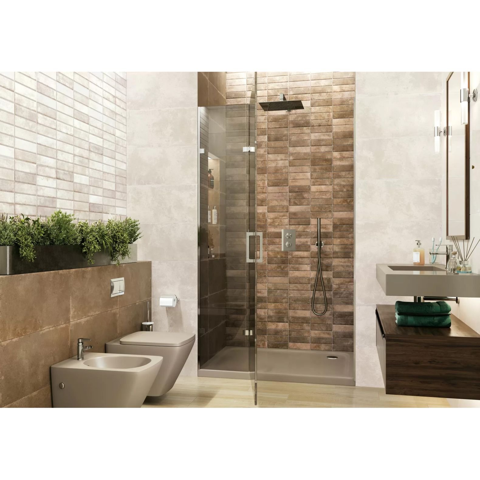 Плитка настенная New Trend (Нью Тренд) Elbrus Brick Marron 300х600х9 WT36ELR31