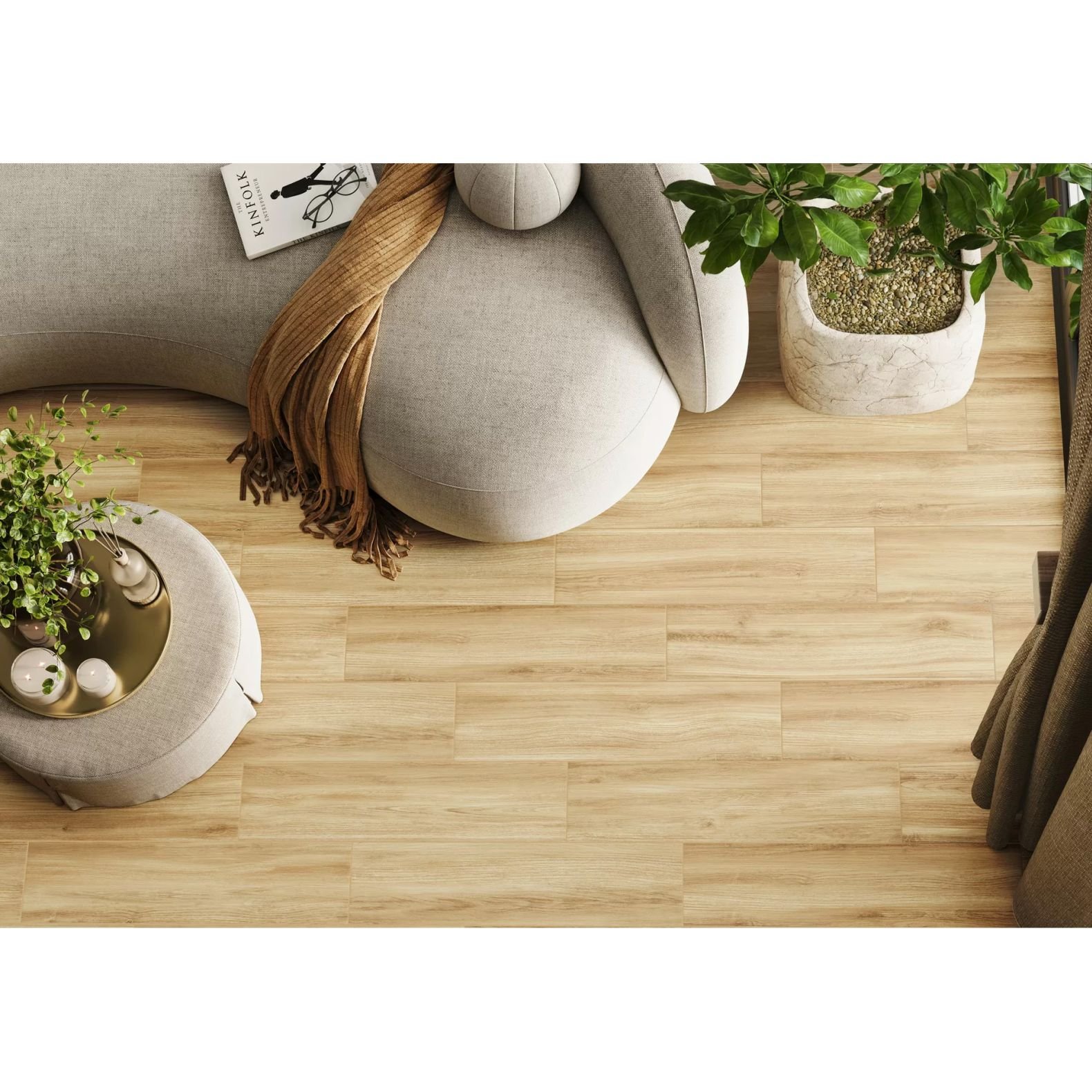 Керамогранит New Trend (Нью Тренд) Pepperwood Beige sugar-эффект 15,1х60,2 см GP1560PEP11