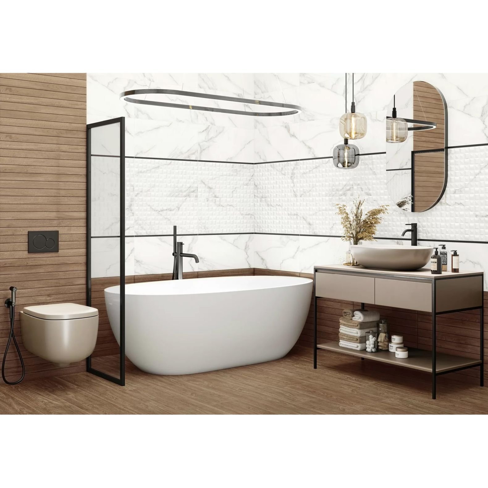 Бордюр New Trend (Нью Тренд) Tenor Black 60х1,3 см BW0TNR99