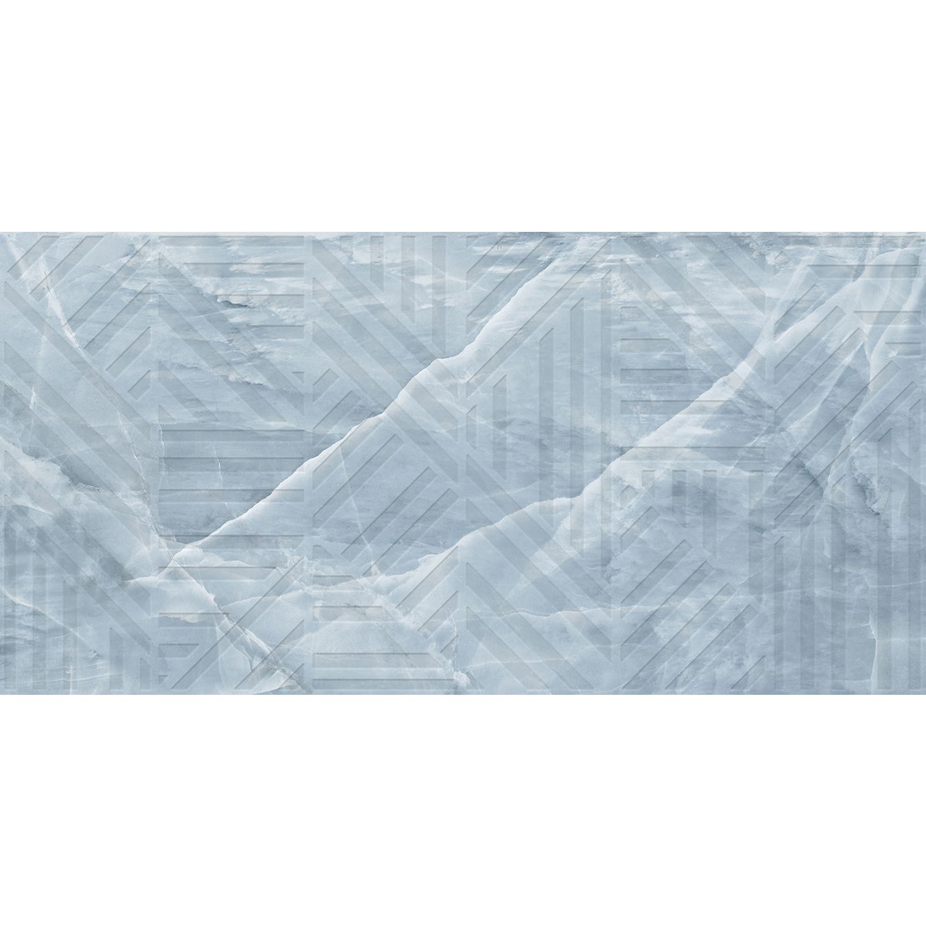 Керамогранит Infinity Ceramica (Инфинити Керамика) Opal Decor Mint Blue Lush Plus 60x120 см