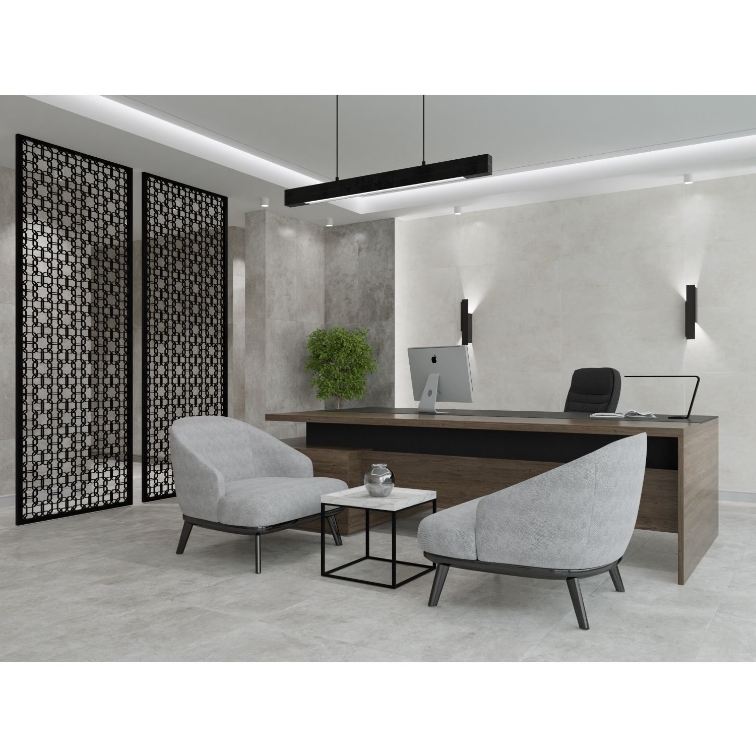 Керамогранит Primavera (Примавера) Marla Dark Grey carving 60х120 см CR221