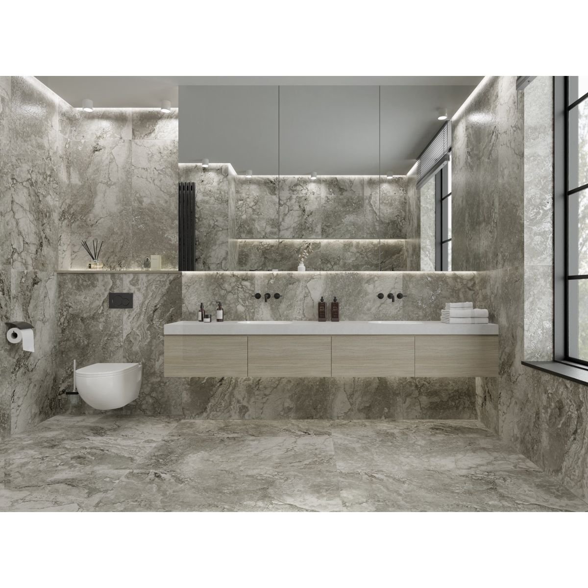 Керамогранит Primavera (Примавера) Porto Stone Grey punch-carving 60х120 см PC206