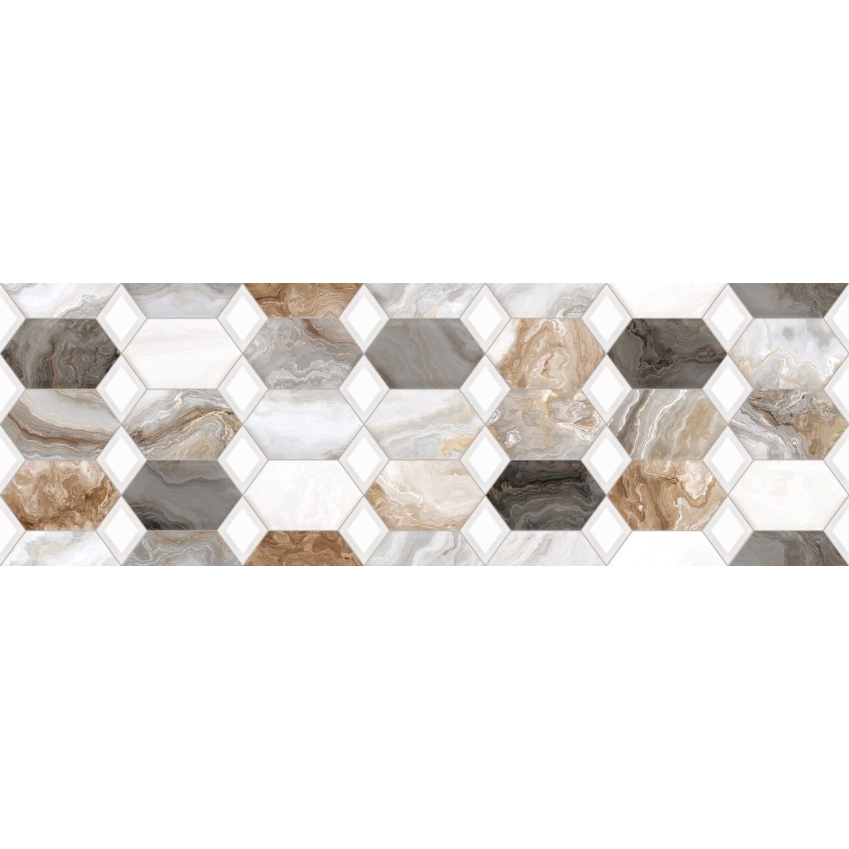 Декор Primavera (Примавера) Hypnose Grey Decor 05 glossy 30х90 см, глянцевый DG10-05