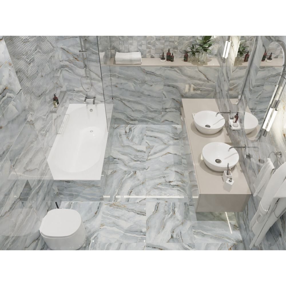 Декор Primavera (Примавера) Joie Silver Decor 03 glossy 30х90 см, глянцевый DG12-03