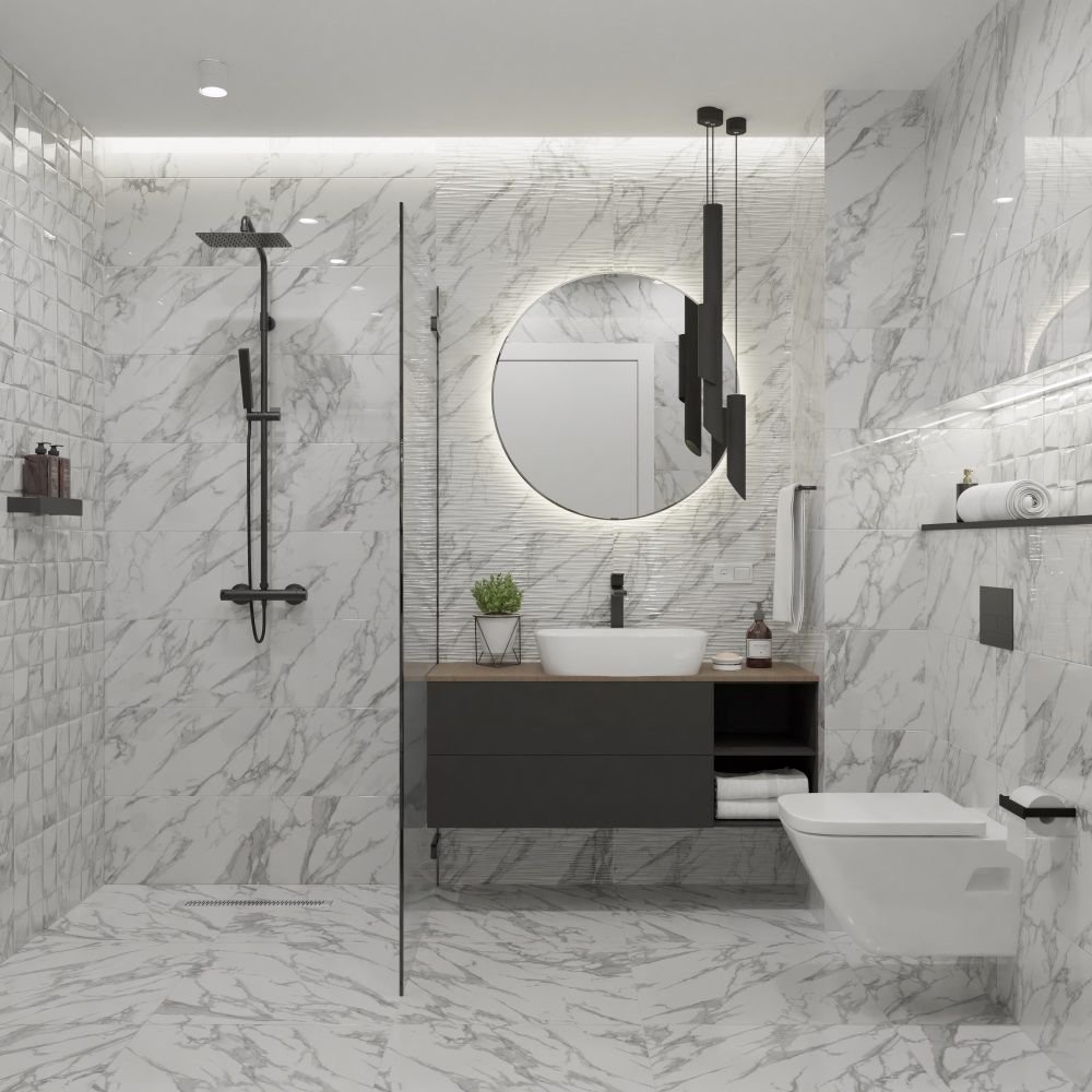 Керамическая плитка Primavera (Примавера) Omnia White A glossy 30х90 см, глянцевая GL03A