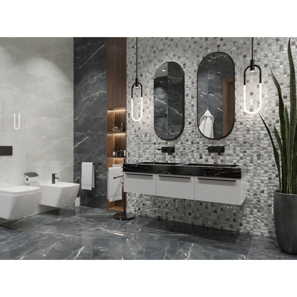 Декор Primavera (Примавера) Perfect Silver Decor 01 glossy 30х90 см, глянцевый DG01-01