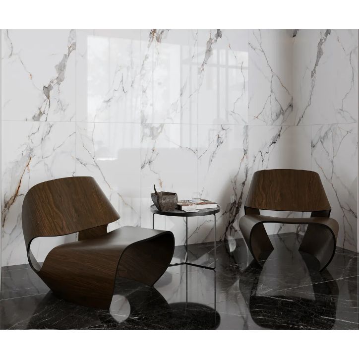 Керамогранит Dogma (Догма) Project Antibacterial Marquina Dark Levigato Rettificato 60x120 см (DPA601207)