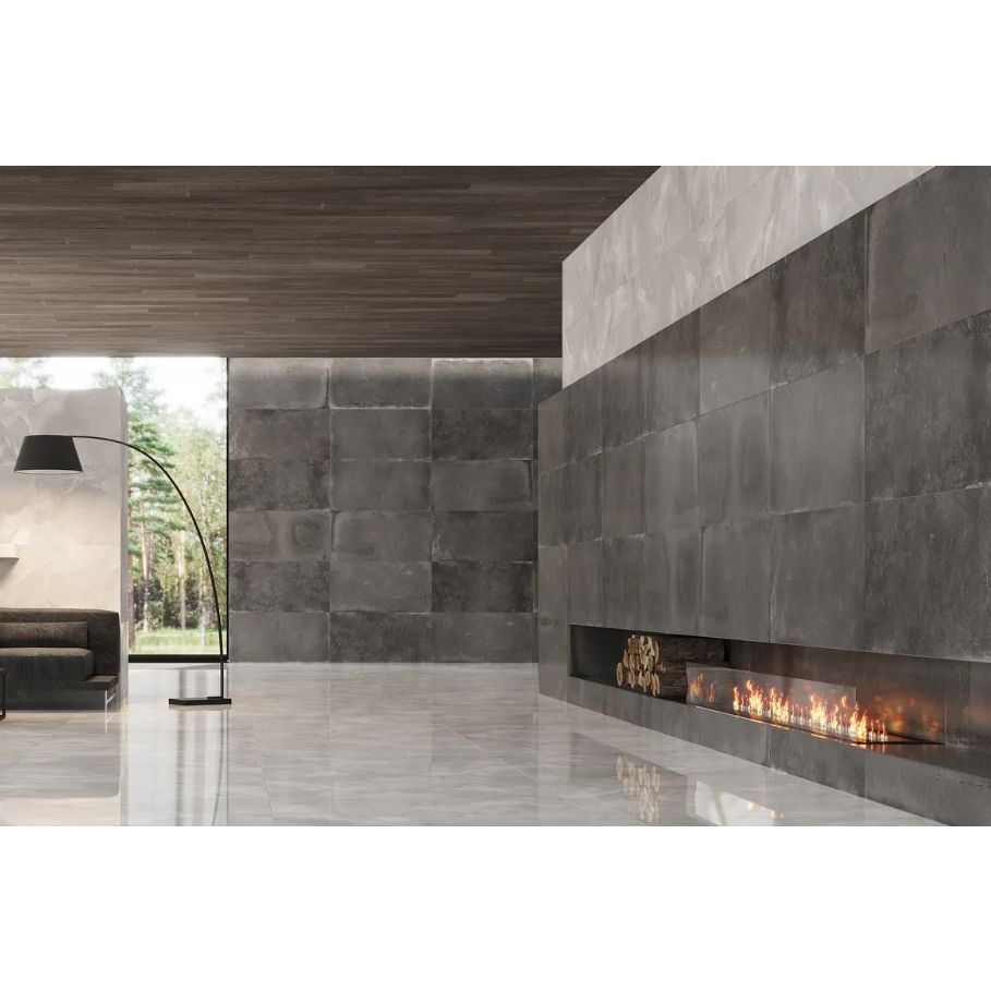 Керамогранит Dogma (Догма) Project Antibacterial Garage Steel Matt Rettificato 60x120 см (DPA601234M)