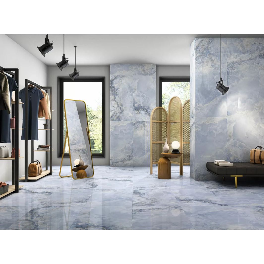 Керамогранит Colortile (Колортайл) Onyx Sea Blue Satin 60x120 см, RP-215934