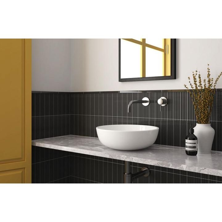 Керамическая плитка декор Equipe (Эквип) Costa nova praia black glossy 5х20 см, глянцевая