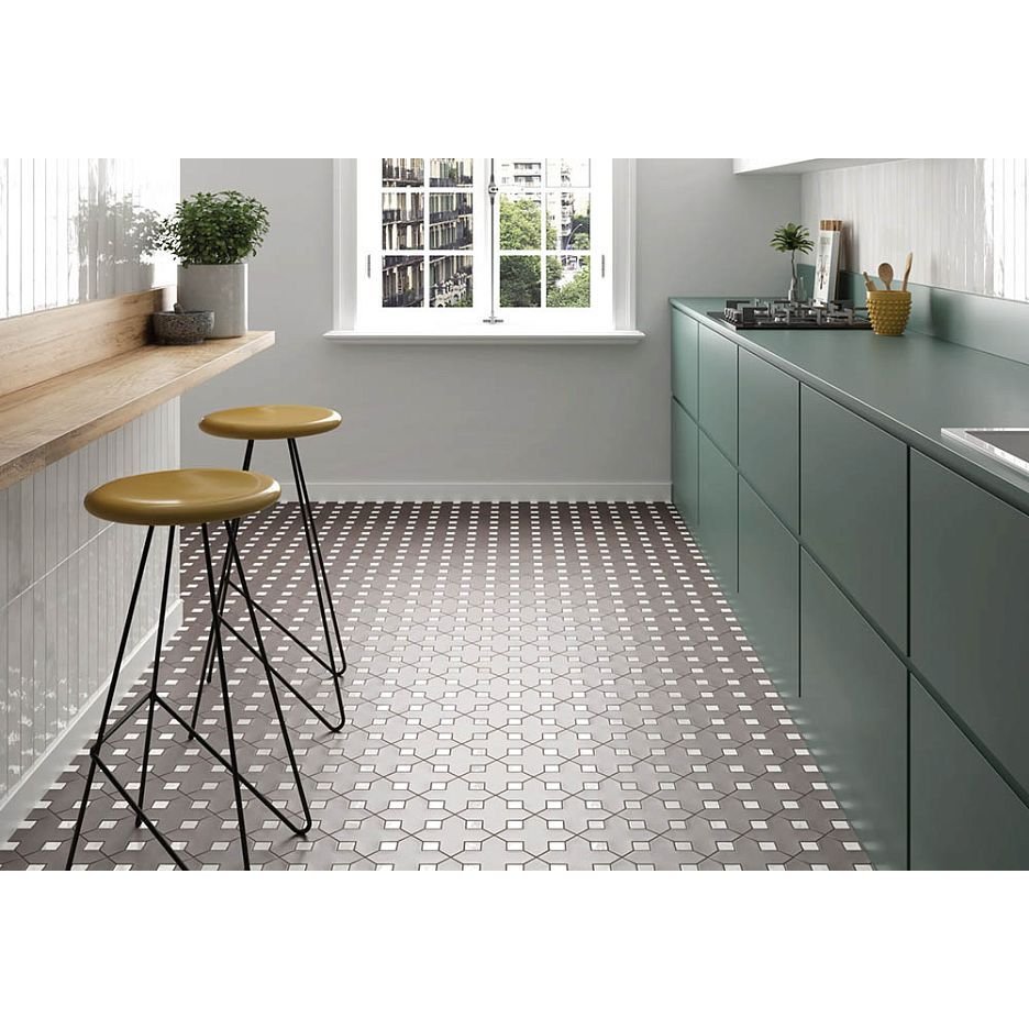 Керамогранит вставка Equipe (Эквип) Kasbah taco white gloss 3,4х3,4 см, глянцевая