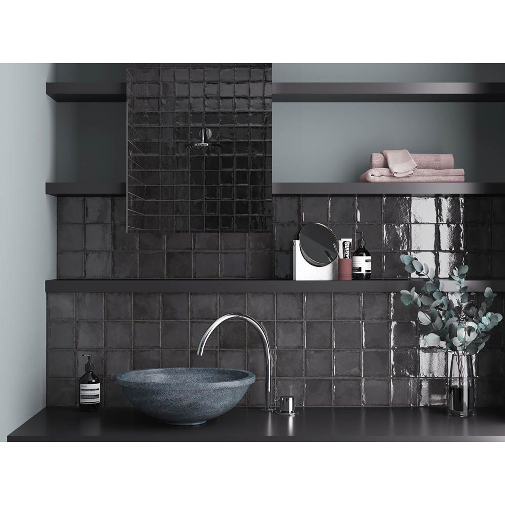 Настенная плитка Equipe (Эквип) Altea Black 10x10 см