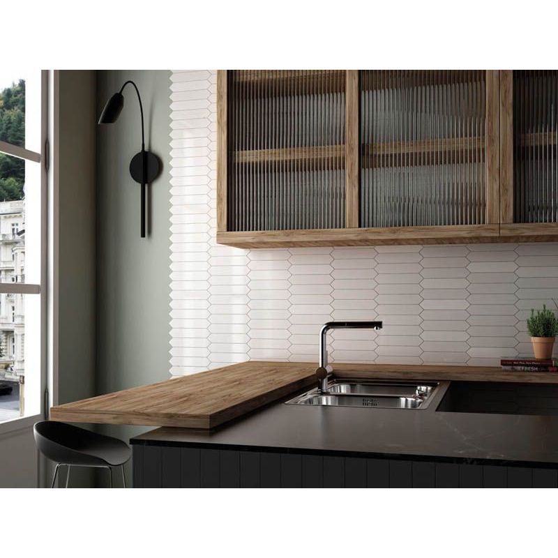 Настенная плитка Equipe (Эквип) Arrow Pure White 5x25 см