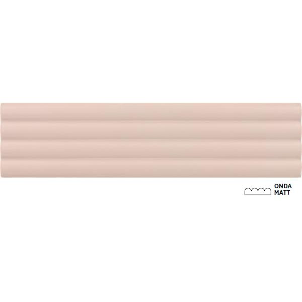Настенная плитка Equipe (Эквип) Costa Nova Onda Pink Stony Matt 5x20 см