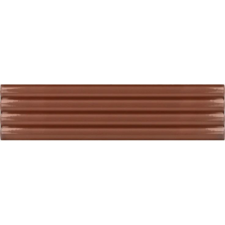Настенная плитка Equipe (Эквип) Costa Nova Onda Terra Glossy 5x20 см, глянцевая