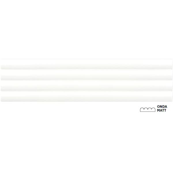 Настенная плитка Equipe (Эквип) Costa Nova Onda White Matt 5x20 см