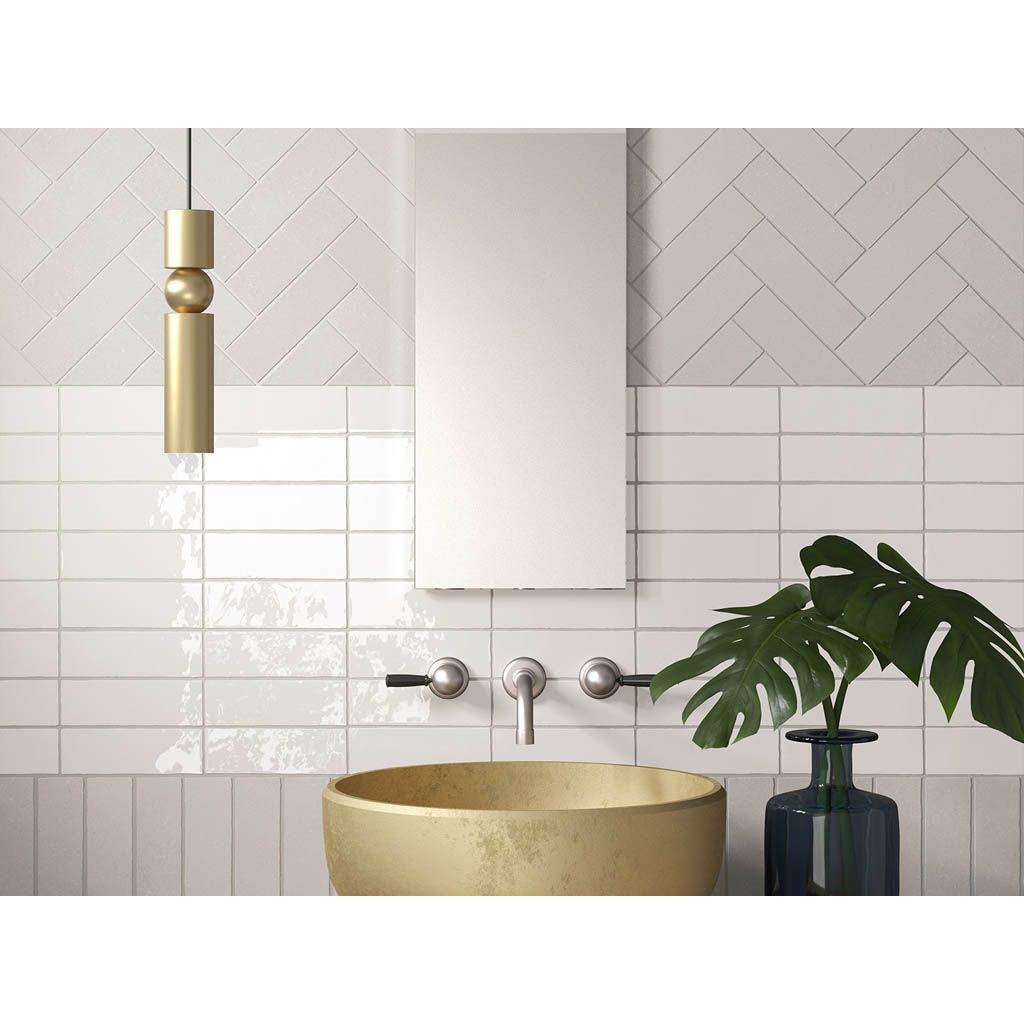 Керамогранит Equipe (Эквип) Fango Blanc Gloss 5x15 см, глянцевый