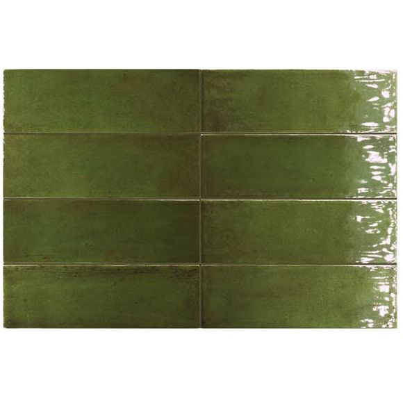 Керамогранит Equipe (Эквип) Fango Green Gloss 5x15 см, глянцевый