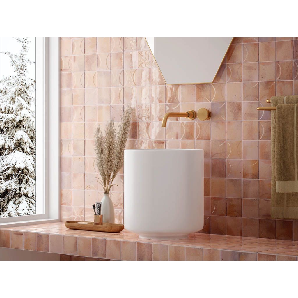 Настенная плитка Equipe (Эквип) Hanoi Arco Pink 10x10 см