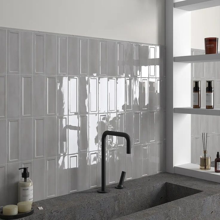 Настенная плитка Equipe (Эквип) Island Silver 6,5x20 см