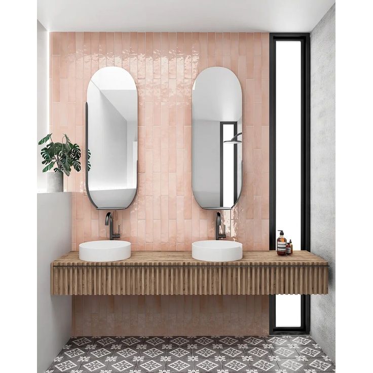 Настенная плитка Equipe (Эквип) Manacor Blush Pink 6,5x40 см