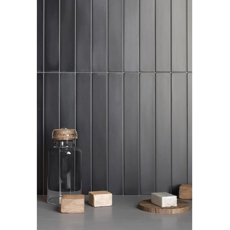 Настенная плитка Equipe (Эквип) Massimo Dark Black 5x40 см
