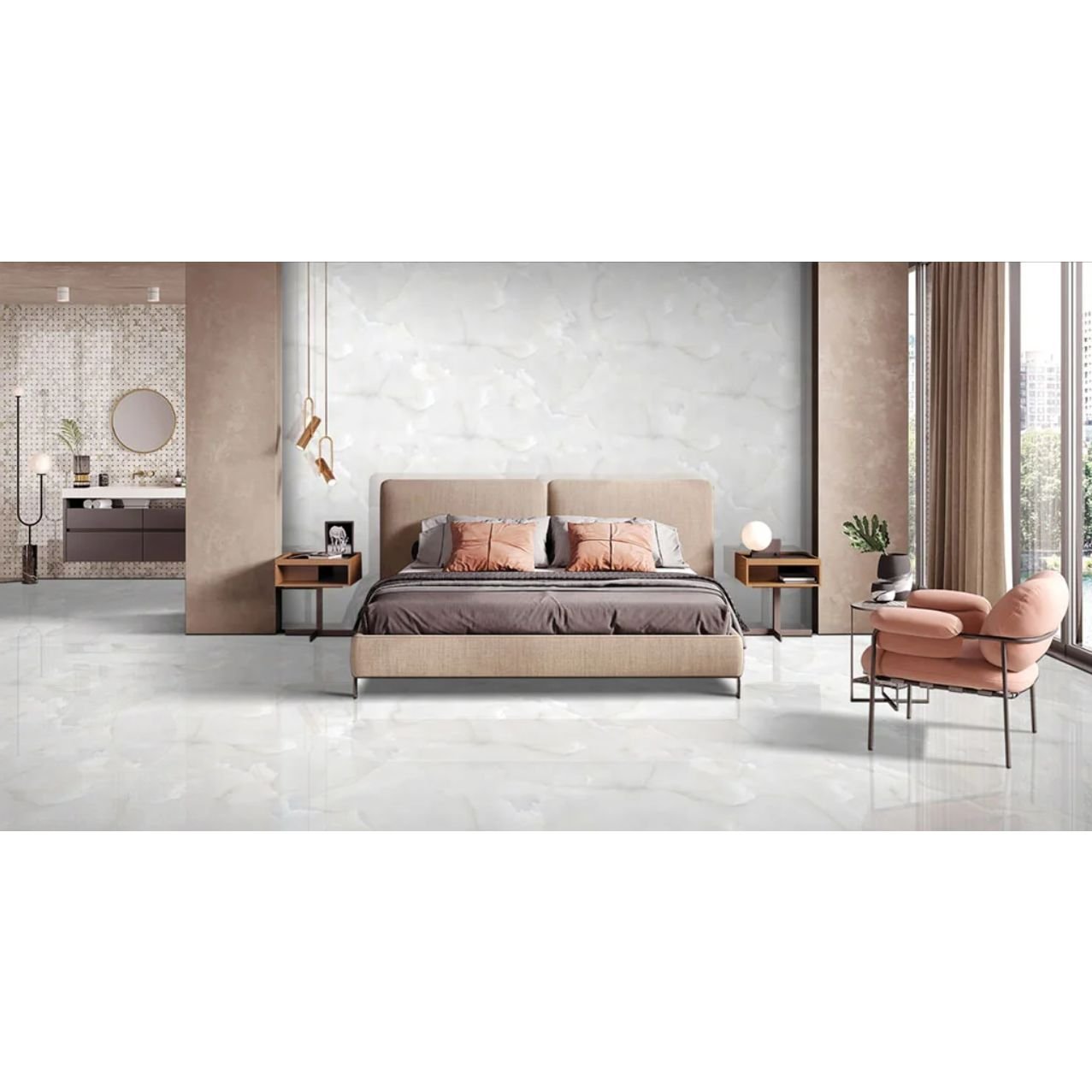 Керамогранит Gravita (Гравита) Praga Onyx White Clossy 80х160 см (78803621)