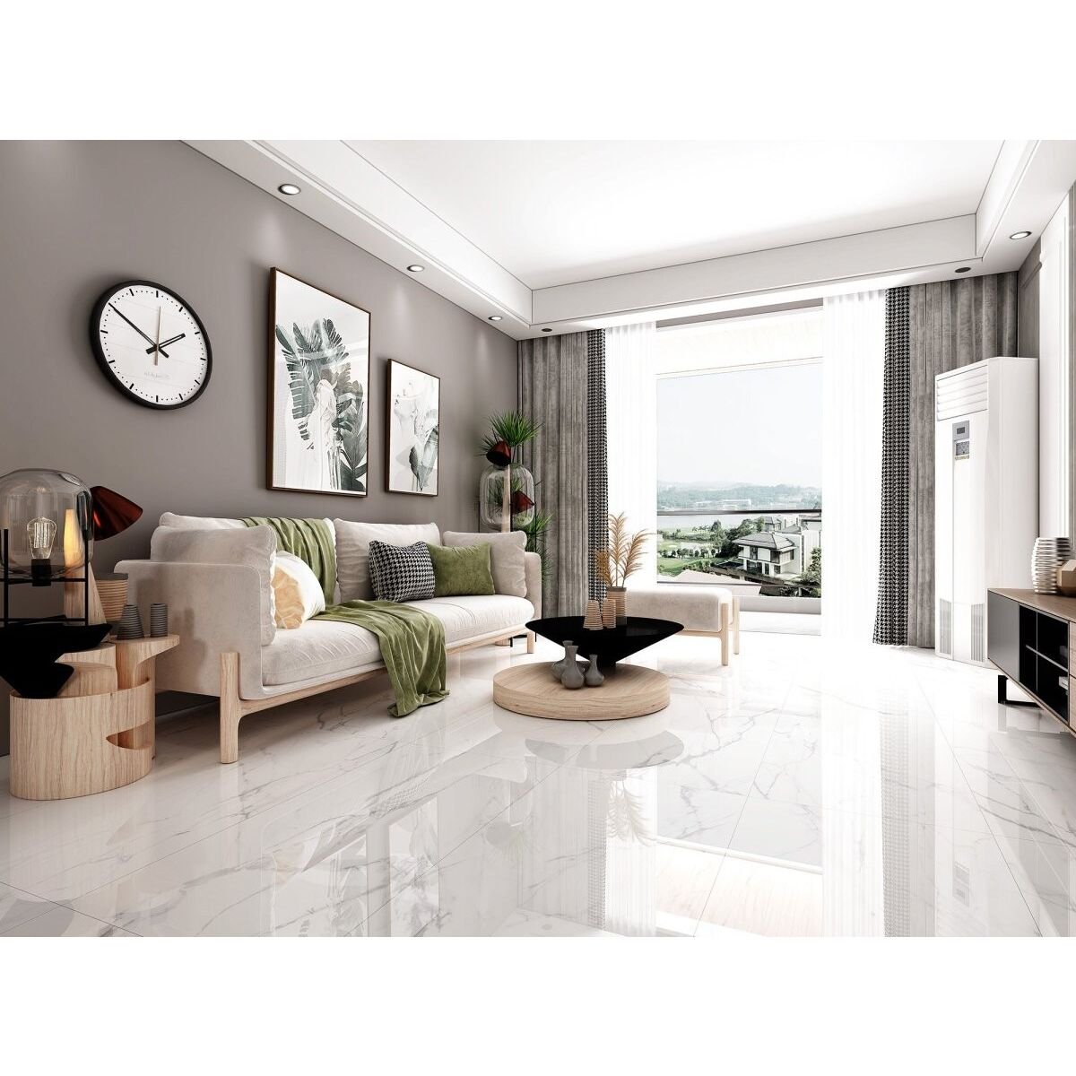Керамогранит Global Tile Andrea Белый 60х120 см GT1206015903PDR