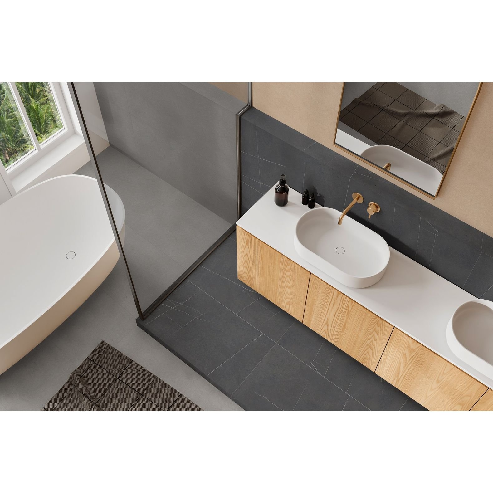 Керамогранит Global Tile Nylo Черный 60х120 см GT1206014965MR