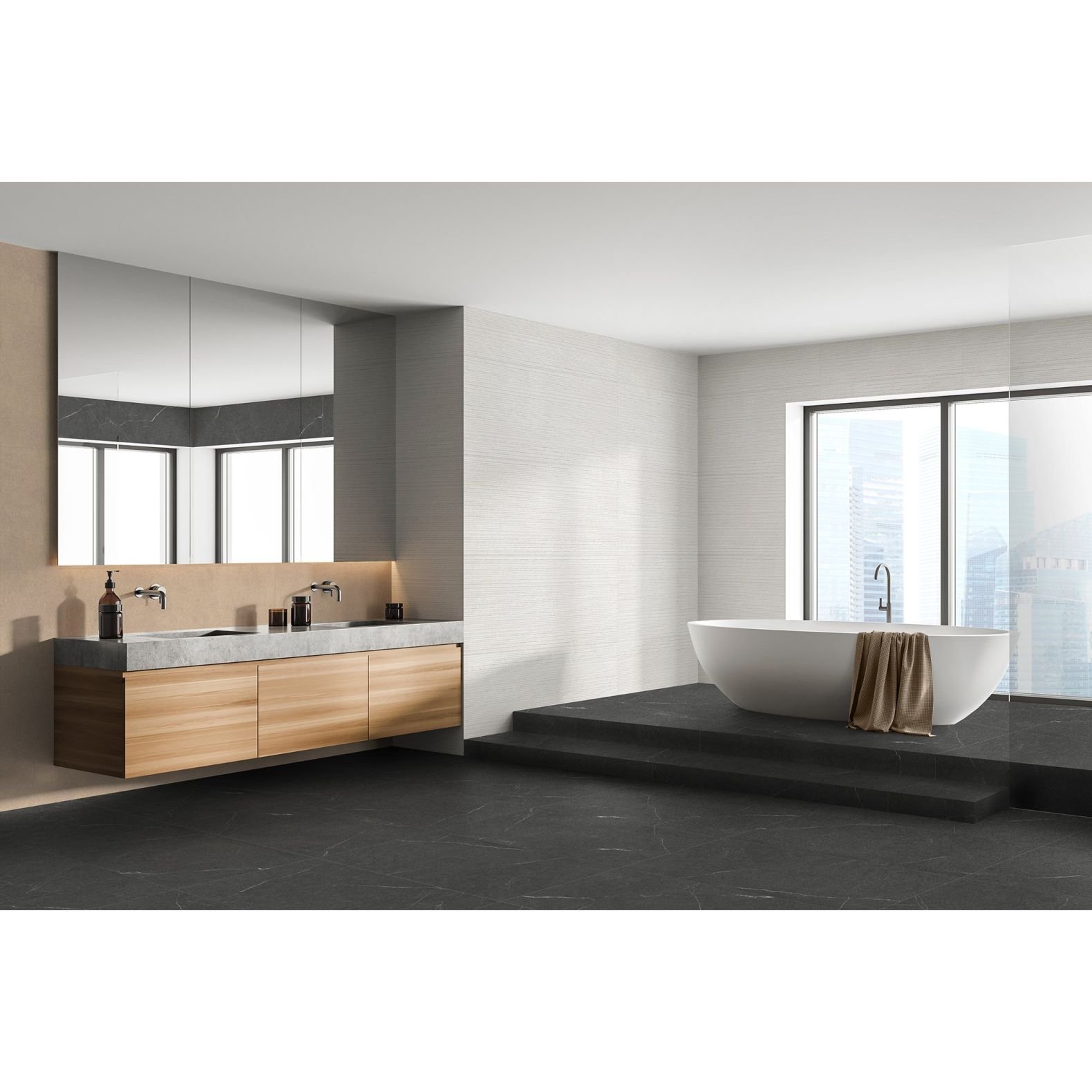 Керамогранит Global Tile Harmony Белый 60х120 см GT1206014163MR
