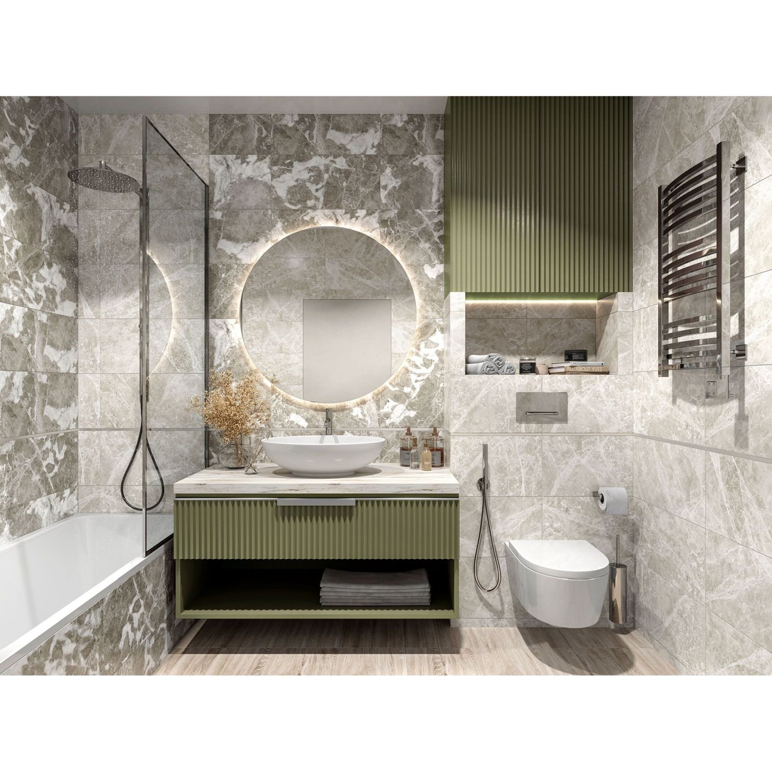 Настенная плита Global Tile (Глобал Тайл) Action Серый 30х60 см GT210VG