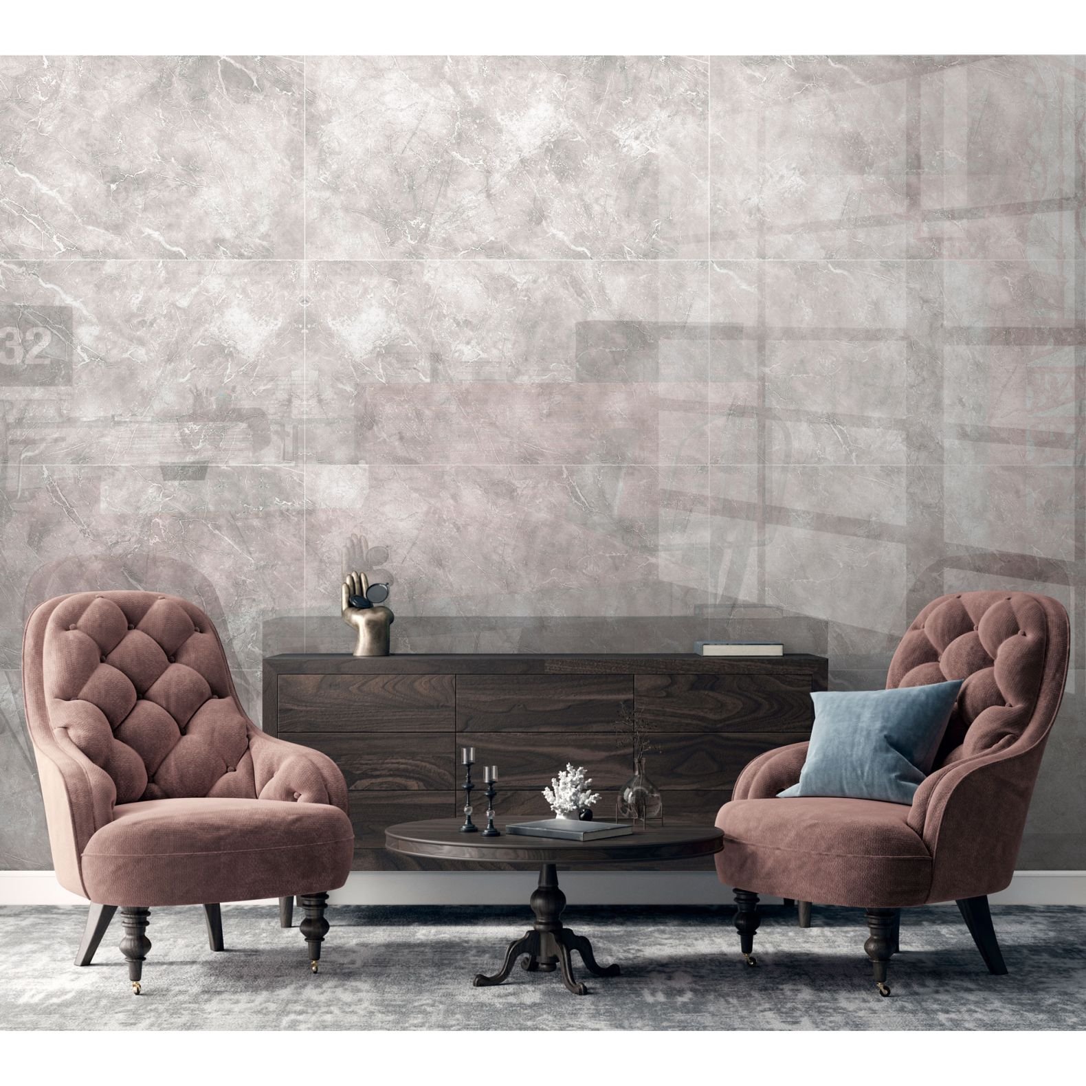 Керамогранит Global Tile Lucciano Серый 60х120 см GT120606301PR/32