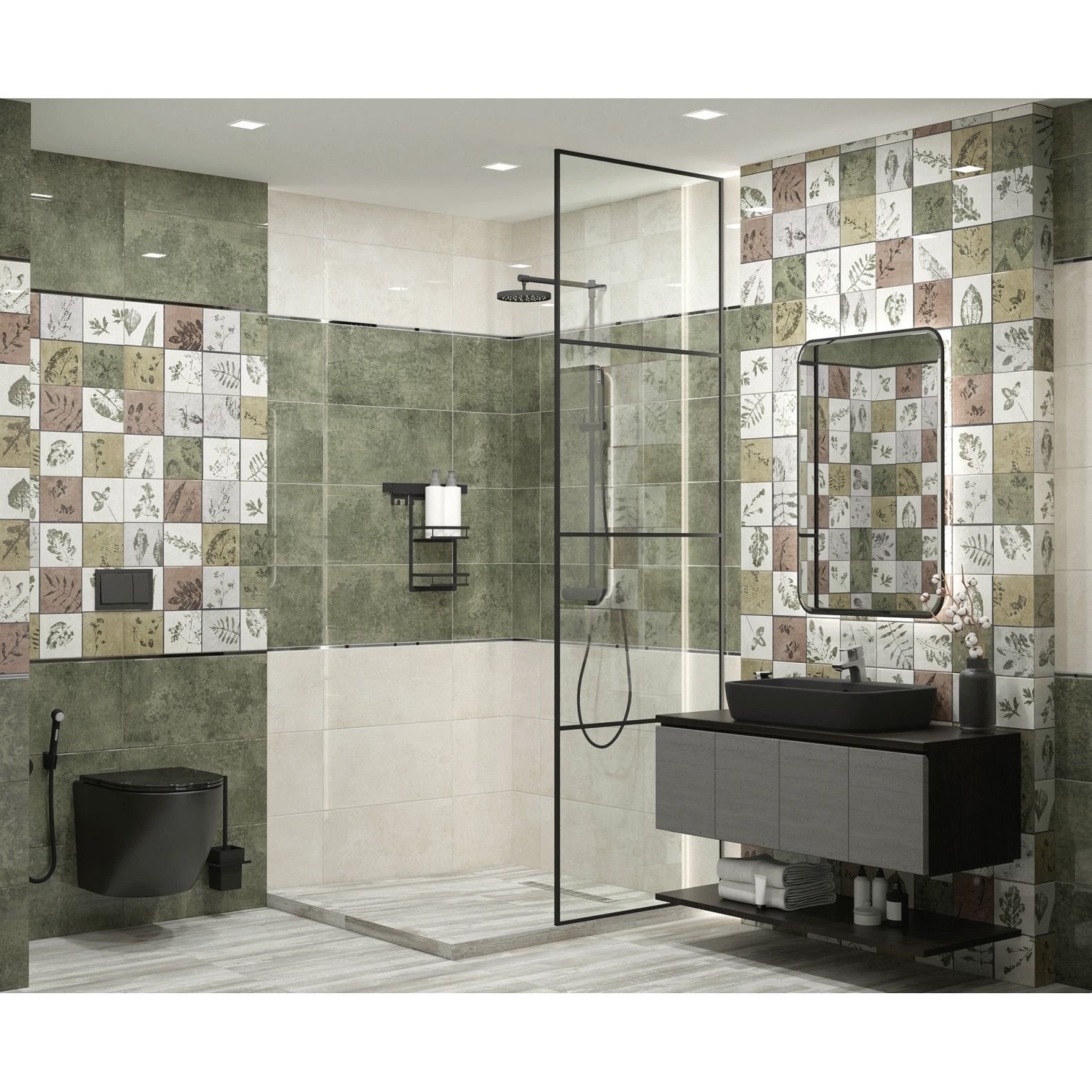 Настенная плита Global Tile (Глобал Тайл) Delia Зеленый 30х60 см GT233VG