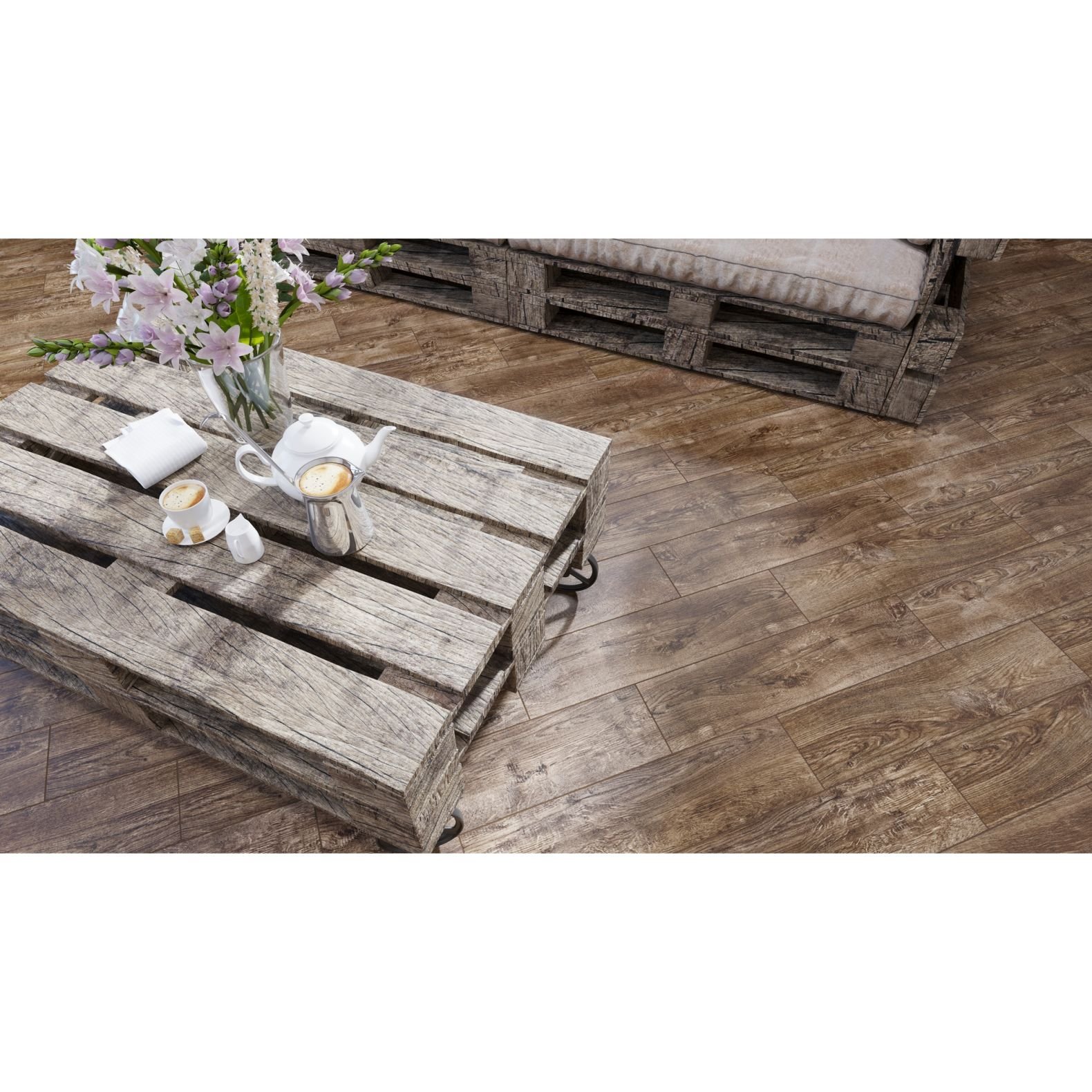 Керамогранит Global Tile (Глобал Тайл) Оксфорд грес глазурованный Коричневый 59,4х14,7 см GT51VGNG