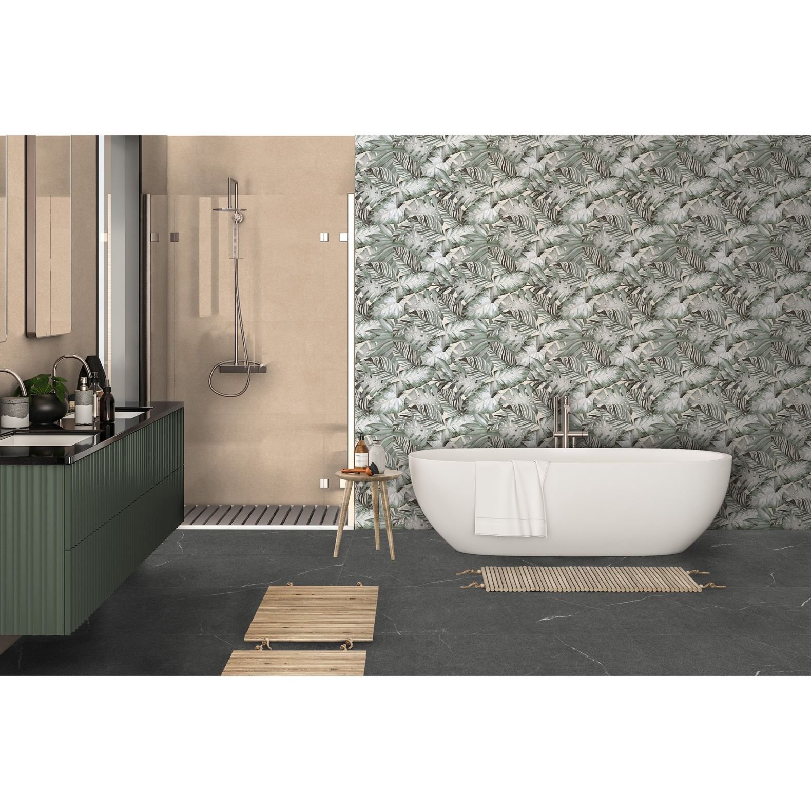 Керамогранит Global Tile Tropical Зеленый 60x120 см 1206014217MCR