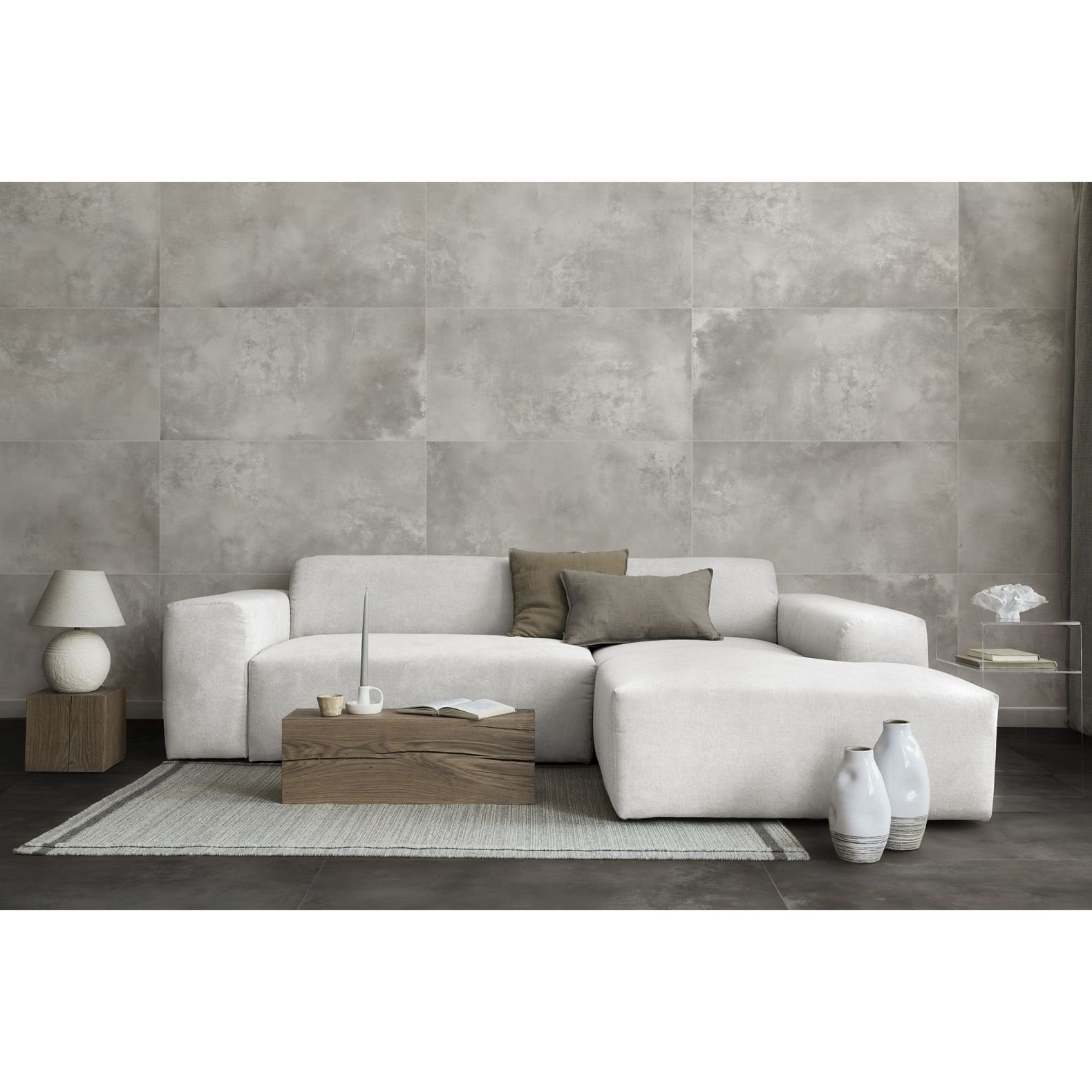 Керамогранит Global Tile (Глобал Тайл) Vibe грес глазурованный Черный 60х120 см GT120603205MR