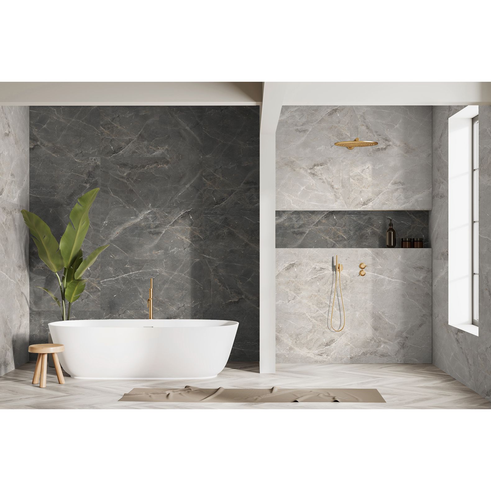Керамогранит Global Tile (Глобал Тайл) Tulip Серый лаппатированный 60x60 см, GT606012101SPR