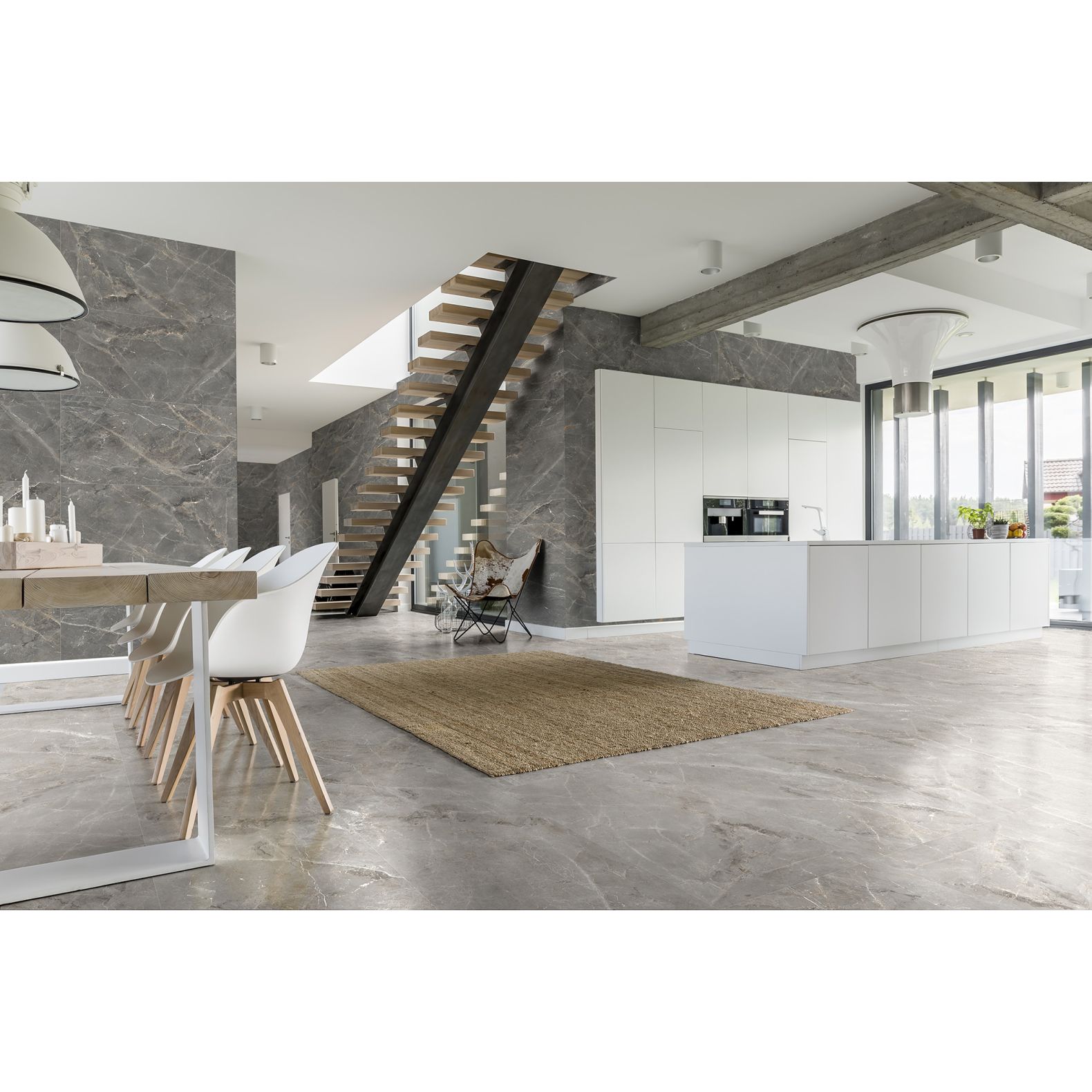 Керамогранит Global Tile (Глобал Тайл) Tulip Серый лаппатированный 60x60 см, GT606012101SPR