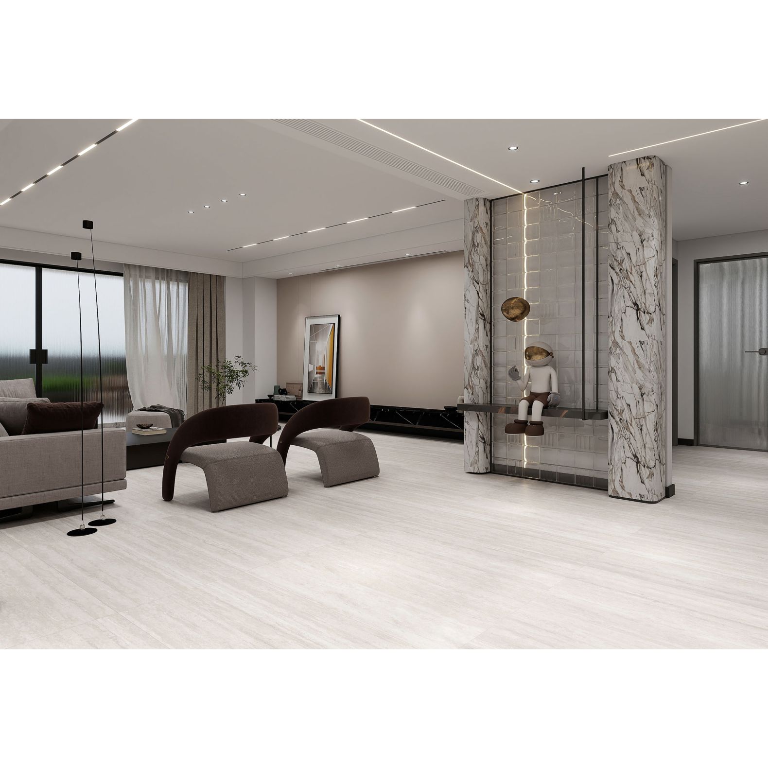 Керамогранит Global Tile (Глобал Тайл) Helios светло-серый матовый 60x120 см, GT1206020006MDR