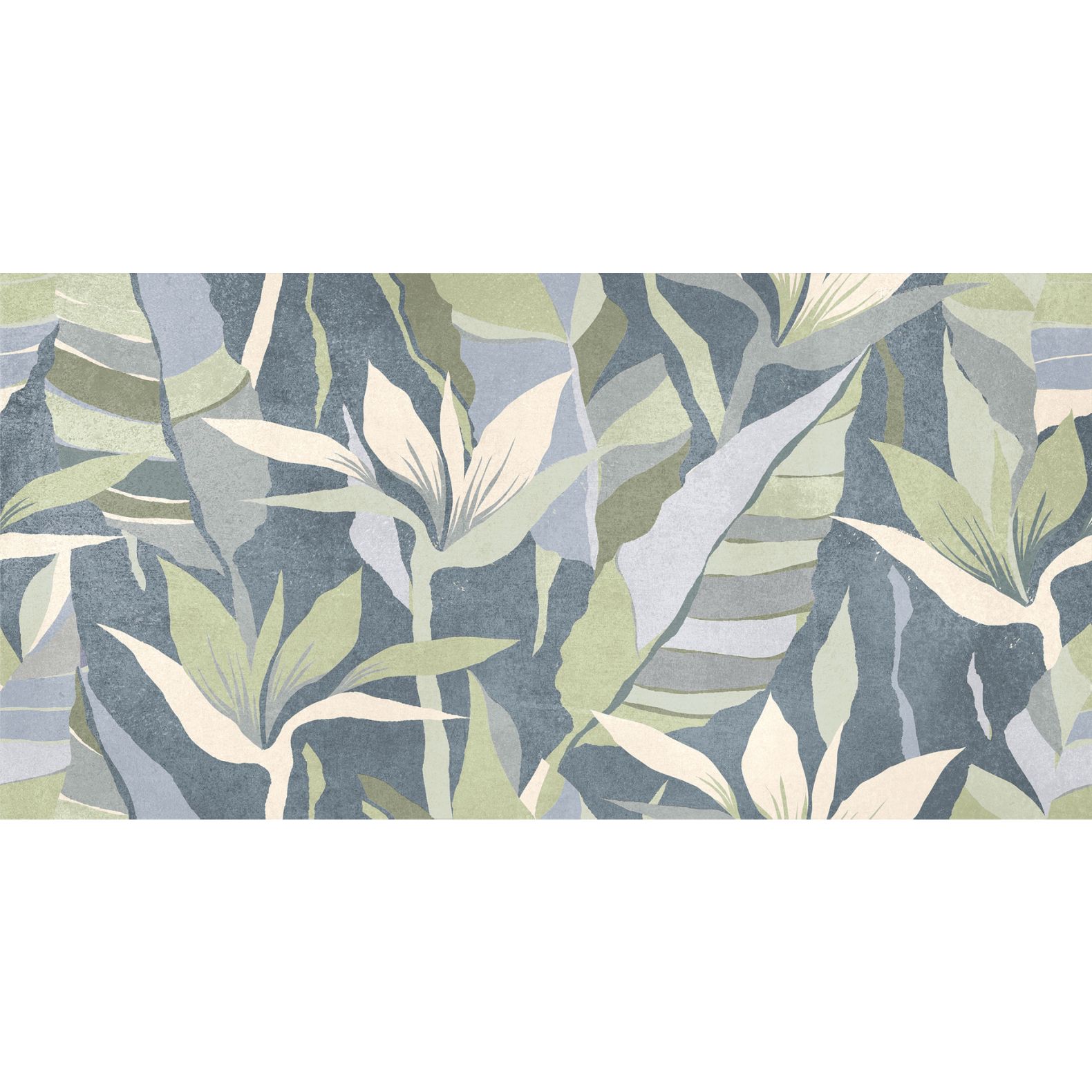 Керамическая плитка Global Tile (Глобал Тайл) Dominica Синяя матовая тропики 30x60 см, GT244VG