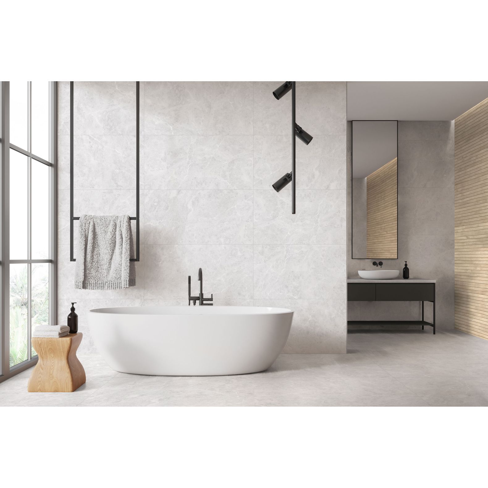 Керамогранит Global Tile (Глобал Тайл) Solis светло-серый матовый 60x120 см, GT1206017596MR