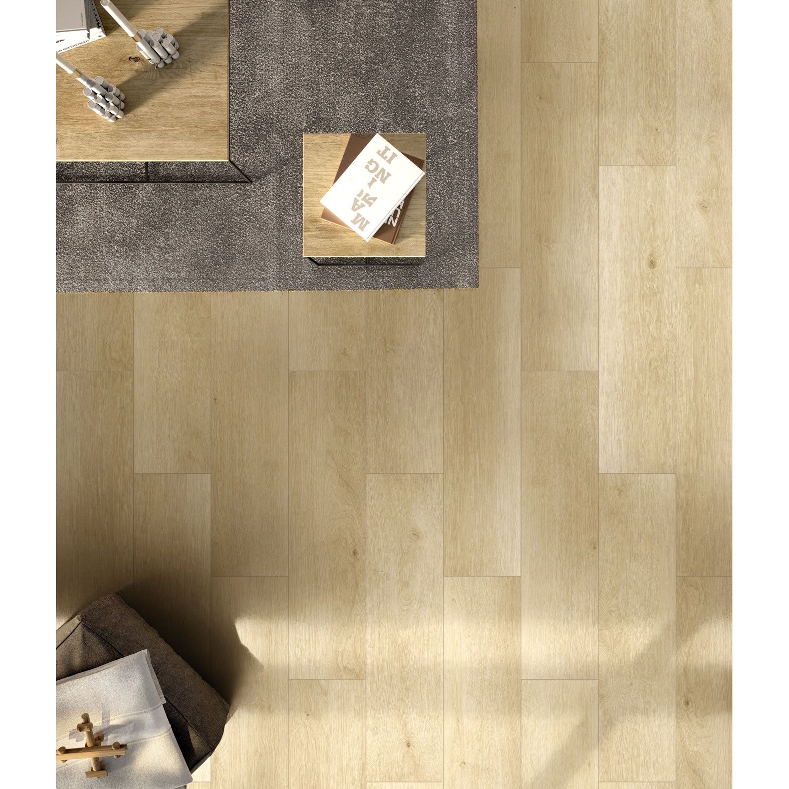 Керамогранит Global Tile (Глобал Тайл) Tartu бежевый матовый 19,8x80 см, GT208021702MСR