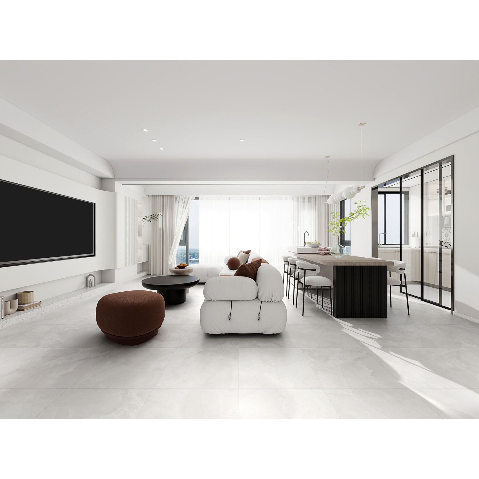 Керамогранит Global Tile (Глобал Тайл) Escada светло-серый матовый 60x60 см, GT606016906MDR