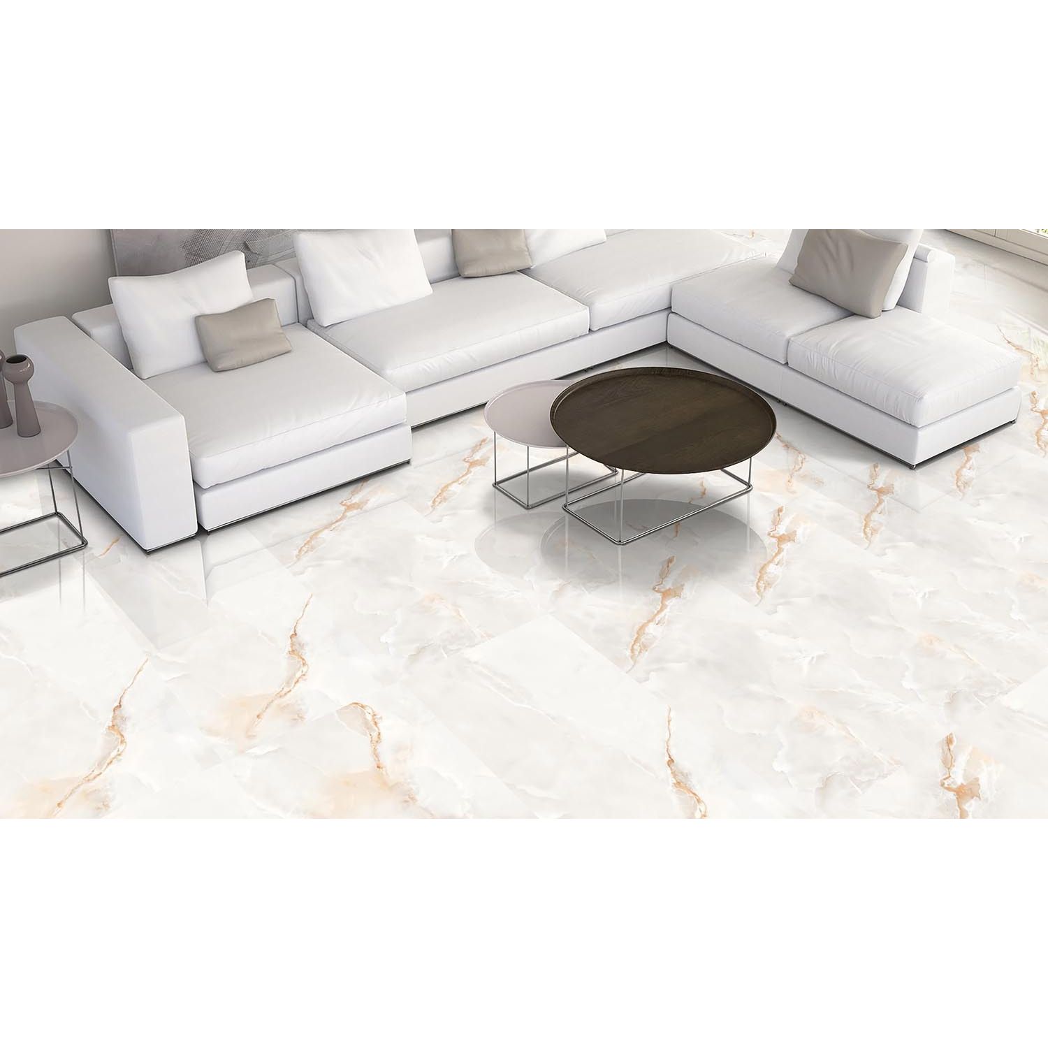 Керамогранит Azario (Азарио) Onice Bianco Glossy 60х120 см, P2040821120G